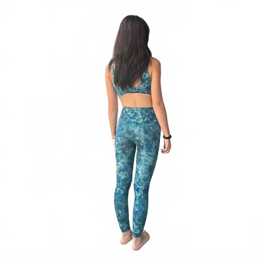 Athleta 2 Piece Active Wear Blue Ocean XXS Leggings & Small Bralette - Picture 5 of 9